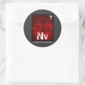 7つの羨望の要素ステッカー（大） ラウンドシール (バッグ)