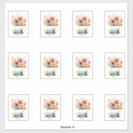 7つの花のカップ シール