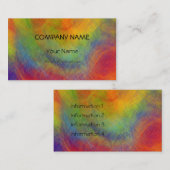 7つを絵を描くカラフルなレトロの抽象芸術 名刺 (正面/裏面)