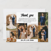 7の写真結婚レトロスクリプトありがとう サンキューカード (正面)