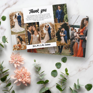 7の写真結婚レトロスクリプトありがとう サンキューカード