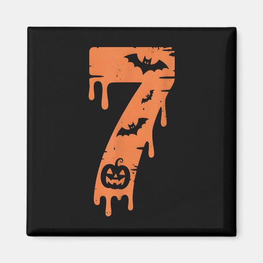 7の数字のミーム 67 シックスセブン ハロウィン マグネット (正面)