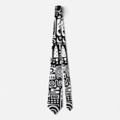 7の白黒のドードル ネクタイ (正面)