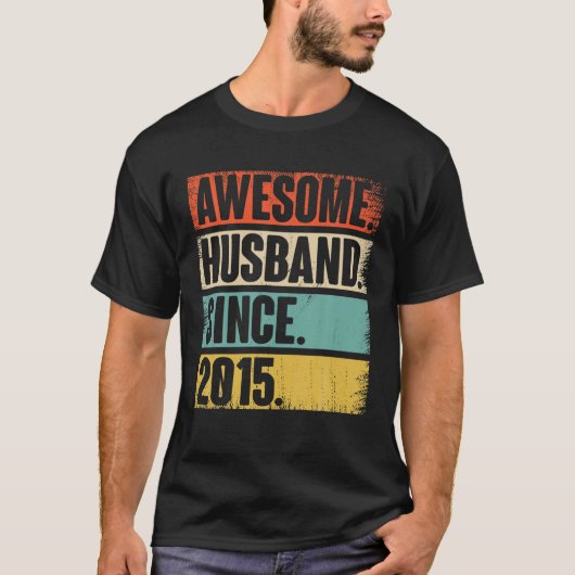 7の結婚アニバーサリーの贈り物 – 夫素晴らしSi Tシャツ (正面)