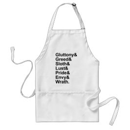 7の致命的な罪 – プライド大食い欲望の怒り羨望 スタンダードエプロン