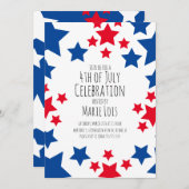 7はっきりした月4日パーティー星縁ど 招待状 (正面/裏面)