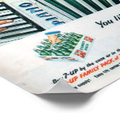 7アップヴィンテージソフトドリンクレトロAd ポスター (角)