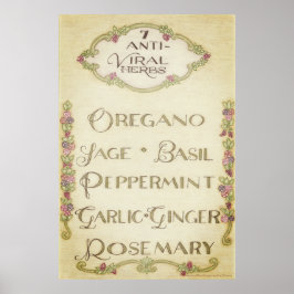 7アンチウイルスのハーブのポスター(ヴィンテージ) ポスター