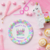 7インチウォーターカラーバウンスハウス誕生日紙プレート ペーパープレート (パーティー)