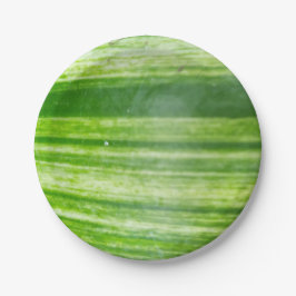 7インチナチュラルリーフデザインイン濃緑色 ペーパープレート