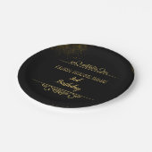 7インチラウンドフローラ誕生日パーティー紙プレート ペーパープレート (アングル)