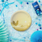 7インチラウンド紙プレートサニーモーニングファームカントリーRu ペーパープレート (パーティー)