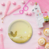 7インチラウンド紙プレートサニーモーニングファームカントリーRu ペーパープレート (パーティー)