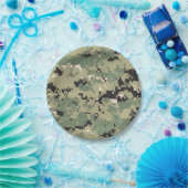 7インチラウンド紙プレートネイビーIIIタイプ3デジタル ペーパープレート (パーティー)