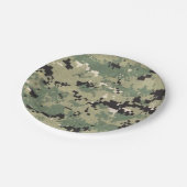 7インチラウンド紙プレートネイビーIIIタイプ3デジタル ペーパープレート (アングル)