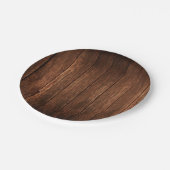 7インチラウンド紙プレートバーンウッドカントリー素朴 ペーパープレート (アングル)