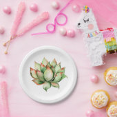 7インチラウンド紙プレートボホカクティサボクチュリントB ペーパープレート (パーティー)