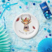 7インチ丸型紙プレートボホディアバックヘッドブラウニング ペーパープレート (パーティー)