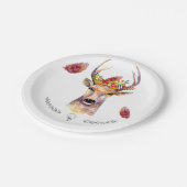 7インチ丸型紙プレートボホディアバックヘッドブラウニング ペーパープレート (アングル)