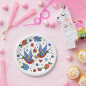 7インチ丸型紙プレート鳥タ伝統的トゥースパー ペーパープレート (パーティー)