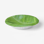 7インチ紙の魅力緑葉付きボウル ペーパーボウル (傾斜あり)