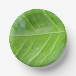 7インチ紙の魅力緑葉付きボウル ペーパーボウル