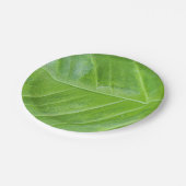 7インチ紙プレートと魅惑のグリーンリーフ ペーパープレート (アングル)