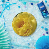 7インチ紙プレート、ダブルイエロー牡丹 ペーパープレート (パーティー)