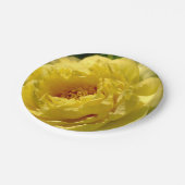 7インチ紙プレート、ダブルイエロー牡丹 ペーパープレート (アングル)