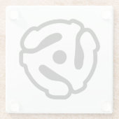 7インチ45 rpmビニルアダプタ挿入スピンドルスパイダー ガラスコースター (裏面)