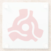 7インチ45 rpmビニルアダプタ挿入スピンドルスパイダー ガラスコースター (裏面)