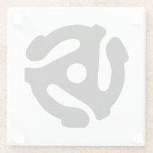 7インチ45 rpmビニルアダプタ挿入スピンドルスパイダー ガラスコースター (裏面)