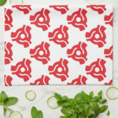 7インチ45 rpmビニルアダプタ挿入スピンドルスパイダー キッチンタオル (折り畳み)