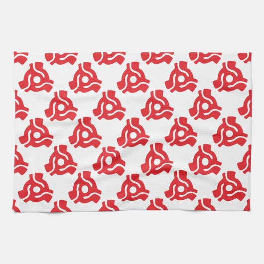 7インチ45 rpmビニルアダプタ挿入スピンドルスパイダー キッチンタオル (横)