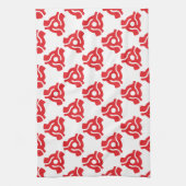 7インチ45 rpmビニルアダプタ挿入スピンドルスパイダー キッチンタオル (縦)