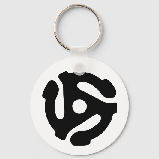 7インチ45 rpmビニルアダプタ挿入スピンドルスパイダー キーホルダー (正面)