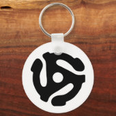 7インチ45 rpmビニルアダプタ挿入スピンドルスパイダー キーホルダー (正面)