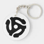 7インチ45 rpmビニルアダプタ挿入スピンドルスパイダー キーホルダー (裏面)