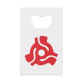 7インチ45 rpmビニルアダプタ挿入スピンドルスパイダー クレジットカード栓抜き (正面)