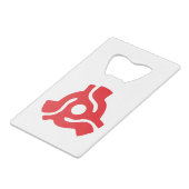 7インチ45 rpmビニルアダプタ挿入スピンドルスパイダー クレジットカード栓抜き (裏面アングル)