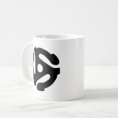 7インチ45 rpmビニルアダプタ挿入スピンドルスパイダー コーヒーマグカップ (正面左)