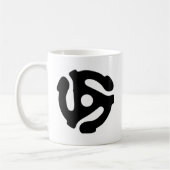 7インチ45 rpmビニルアダプタ挿入スピンドルスパイダー コーヒーマグカップ (左)