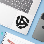 7インチ45 rpmビニルアダプタ挿入スピンドルスパイダー シール (ノートパソコンとiPhone)