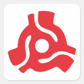 7インチ45 rpmビニルアダプタ挿入スピンドルスパイダー スクエアシール (正面)