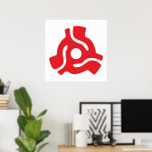 7インチ45 rpmビニルアダプタ挿入スピンドルスパイダー ポスター (ホームオフィス)