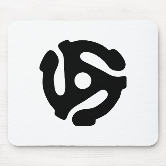 7インチ45 rpmビニルアダプタ挿入スピンドルスパイダー マウスパッド (正面)