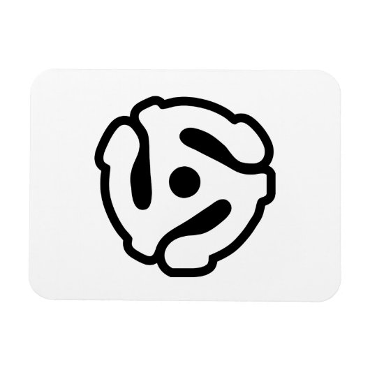 7インチ45 rpmビニルアダプタ挿入スピンドルスパイダー マグネット (横)