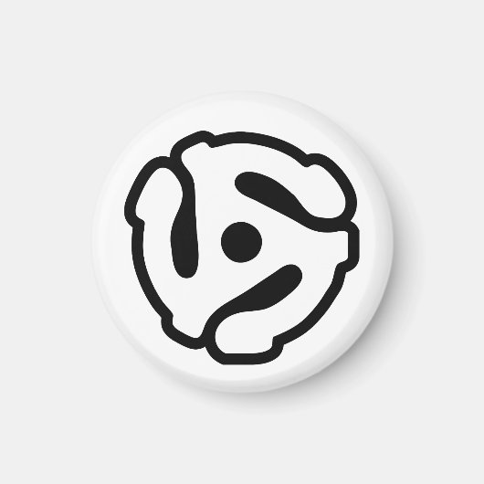 7インチ45 rpmビニルアダプタ挿入スピンドルスパイダー マグネット (正面)