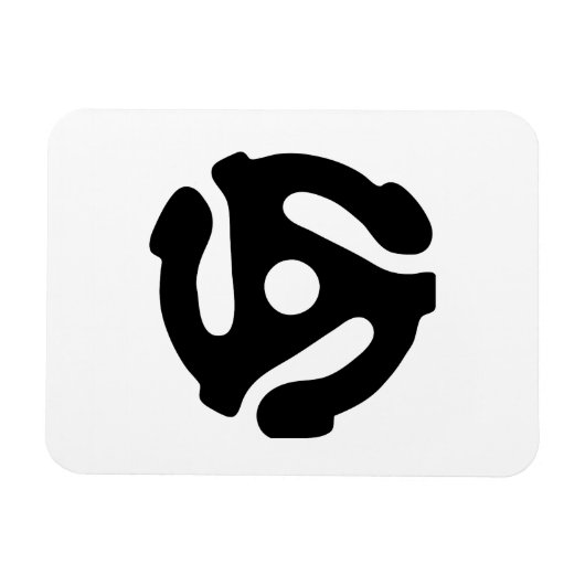 7インチ45 rpmビニルアダプタ挿入スピンドルスパイダー マグネット (横)