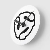 7インチ45 rpmビニルアダプタ挿入スピンドルスパイダー ラウンド壁時計 (傾斜)